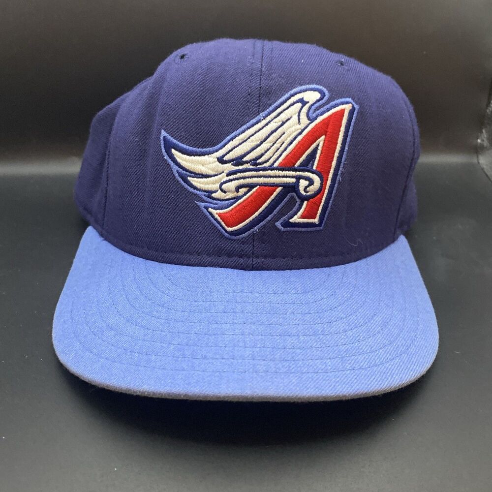 Vintage Anaheim Angels Fitted Hat Size 7 1/4 New Era 5950 Pro Model Diamond Wool